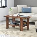 Amazon Brand - Solimo Isla Engineered Wood Center Table/Coffee Table for Living Room with Steel Legs