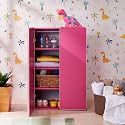 Amazon Brand - Solimo Toyon Engineered Wood Multipurpose Cupboard for Kids (Matte Finish, Pink)