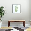 Amazon Brand - Solimo Wantage Solid Sheesham Wood Cushioned Bench (Honey Finish)