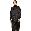 Amazon Brand - Solimo Polyester Water Resistant Long Rain Coat (Black, XX-Large)