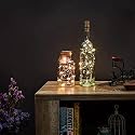Amazon Brand - Solimo Wine Bottle String Lights, Copper Wire, Battery-Operated, 2 M (Warm White, 20 LED