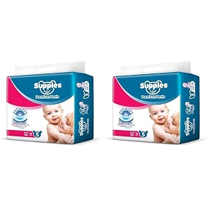 amazon brand - supples premium baby diaper pants  78 baby diapers  small  4-8 kg  12 hrs absorption  cushiony cotton soft fabric  phthalates-free  triple leak guard pack of 3