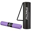 Amazon Brand - Symactive 4mm Anti-Skid Lightweight with perfect grip LDPE + EVA Yoga Mat with Carry Bag (Purple)