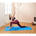 Amazon Brand - Symactive 8mm Anti-Skid Lightweight Dual Color LDPE + EVA Yoga Mat with Carry Bag (Teal/Army Green)