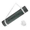 Amazon Brand - Symactive 4mm Anti-Skid Lightweight Water/Dirt Proof LDPE Yoga Mat with Carrying Strap (Green)