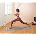 Amazon Brand - Symactive 4mm Anti-Skid Lightweight Sweat/Dirt Proof EVA Yoga Mat with Carrying Strap for Gym &amp; Outdoor Workout for Men/Women (Grey)