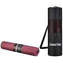 Amazon Brand - Symactive 6Mm Premium Anti-Skid Super Soft Single Color Tpe Yoga Mat With Carry Bag (Maroon)