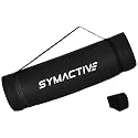 Amazon Brand - Symactive 10mm Extra Thick NBR Yoga Mat with Carrying Strap, Yoga Mat for Women & Men for Workout, Yoga and Fitness (Blue)