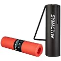 Amazon Brand - Symactive 8Mm Anti-Skid Lightweight With Perfect Grip Ldpe + Eva Yoga Mat With Carry Bag (Red) - Red