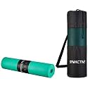 Amazon Brand - Symactive 8mm Premium Anti-Skid Supersoft Single Color TPE Yoga Mat with Carry Bag (Sea Green)