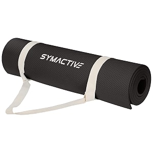 amazon brand - symactive exercise yoga mat 8mm black