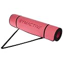 Amazon Brand - Symactive Anti-Slip Exercise Yoga Mat with Border Piping and In-built Strap, 6mm, Red