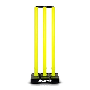 amazon brand - symactive champ plastic cricket bat set combo with soft cricket ball size-3