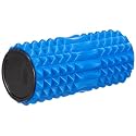 Amazon Brand - Symactive Deep Tissue Grid Foam Roller For Deep Tissue Massage, Exercise, Fitness, Back Pain, and Physiotherapy, (Blue, 12'' x 5'', 33 cm)
