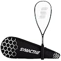 Amazon Brand - Symactive Full Graphite High Performance Squash Racquet - Intermediate, Black, S2000 (with Cover)