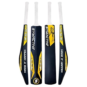 amazon brand - symactive champ plastic cricket bat set combo with soft cricket ball size-3