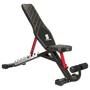 amazon brand - symactive adjustable amp foldable multipurpose upright gym bench for full body workout max weight 350 kg
