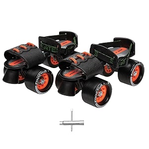 amazon brand - symactive adjustable roller blade skates suitable for age group 6-14 years unisex speed_wheel orange