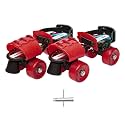 Amazon Brand - Symactive Roller Skates for Kids | Ultra-Durable | Adjustable for 6 to 14 Years | Unisex | Inline Skate Wheel | Red