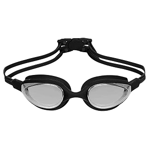 amazon brand - symactive polypropylene big frame competition swim goggles with protective case  pro clear lens  wide-vision swimming goggles with uv amp fog resistant  for unisex adult blueblack