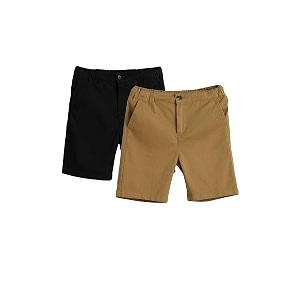 amazon brand - symbol boy39s cotton chinocargo shorts  elasticated waistband  age 6-14 years