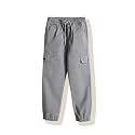 Amazon Brand - Symbol Boy's Cotton Cargo Jogger | Elasticated Waistband and Cuff | Stretchable | Age 2-14 Years