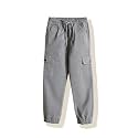 Amazon Brand - Symbol Boy's Cotton Cargo Jogger | Elasticated Waistband and Cuff | Stretchable | Age 2-14 Years