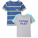 Amazon Brand - Symbol Boys 100% Cotton Printed Half Sleeves Regular Fit T-Shirt |(Pack of 2)