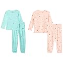 Amazon Brand - Symbol Girls Night Dress | 100% Cotton T-Shirt &amp; Pajama Set | Full Sleeves | Age 2-12 Years