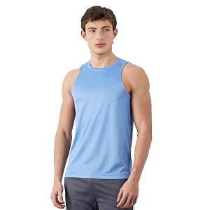 amazon brand - symbol men39s polyester color block active regular fit sports  round neck  sleeveless t-shirt