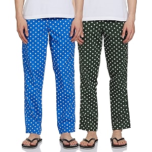 amazon brand - symbol cotton men39s printed regular fit casual style pajama bottom pack of 2