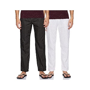 amazon brand - symbol cotton men39s printed regular fit casual style pajama bottom pack of 2