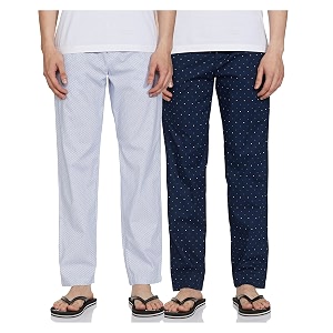 amazon brand - symbol men39s printed regular fit pyjamas pack of 2 pajama bottom a2-sympj-dur-po2-01_sky blueampnavy2_m