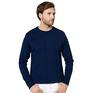 amazon brand - symbol men39s casual acrylic crew neck sweater available in plus sizes