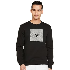 amazon brand - symbol men cotton blend heavy weight round neck sweatshirt available in marvel amp disney graphics regular fit