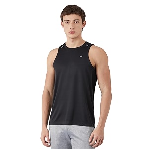 amazon brand - symbol men39s polyester color block active regular fit sports  round neck  sleeveless t-shirt