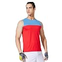 Amazon Brand - Symbol Men's Polyester Color Block Active Regular Fit Sports | Round Neck | Sleeveless T-Shirt
