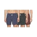 Amazon Brand - Symbol Men's Printed 100% Cotton Boxer Shorts in Regular Fit (Pack of 3)