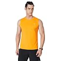 Amazon Brand - Symbol Men's Polyester Color Block Active Regular Fit Sports | Round Neck | Sleeveless T-Shirt