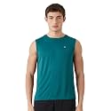 Amazon Brand - Symbol Men's Polyester Color Block Active Regular Fit Sports | Round Neck | Sleeveless T-Shirt