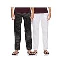 Amazon Brand - Symbol Cotton Men's Printed Regular Fit Casual Style Pajama Bottom (Pack Of 2)