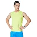 Amazon Brand - Symbol Men's Polyester Color Block Active Regular Fit Sports | Round Neck | Sleeveless T-Shirt