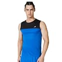 Amazon Brand - Symbol Men's Polyester Color Block Active Regular Fit Sports | Round Neck | Sleeveless T-Shirt