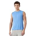 Amazon Brand - Symbol Men's Polyester Color Block Active Regular Fit Sports | Round Neck | Sleeveless T-Shirt