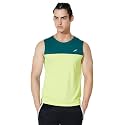 Amazon Brand - Symbol Men's Polyester Color Block Active Regular Fit Sports | Round Neck | Sleeveless T-Shirt