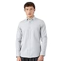 Amazon Brand - Symbol Men's Solid Slim Fit Cotton Casual Shirt | Plain | Full Sleeve | Summer (Available in Plus Sizes)