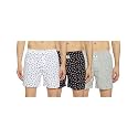 Amazon Brand - Symbol Men's 100% Cotton Boxer Shorts in Regular Fit (Pack of 3)