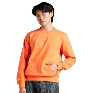 amazon brand - symbol men cotton rich light weight crew neck sweatshirt regular fit