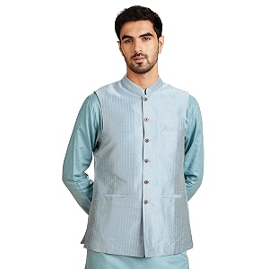 amazon brand - symbol men lightweight nehru jacket