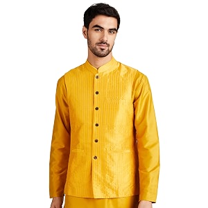 amazon brand - symbol men lightweight nehru jacket